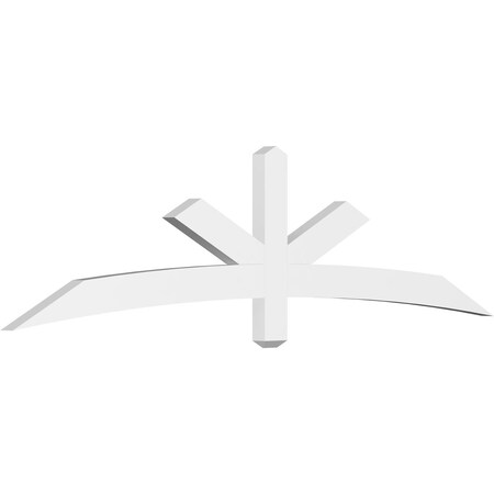 Ekena Millwork Alberta Architectural Grade PVC Gable Bracket, 84"W x 21"H x 2"D x 4"F, 6/12 Pitch GBP084X21X0204ALB00